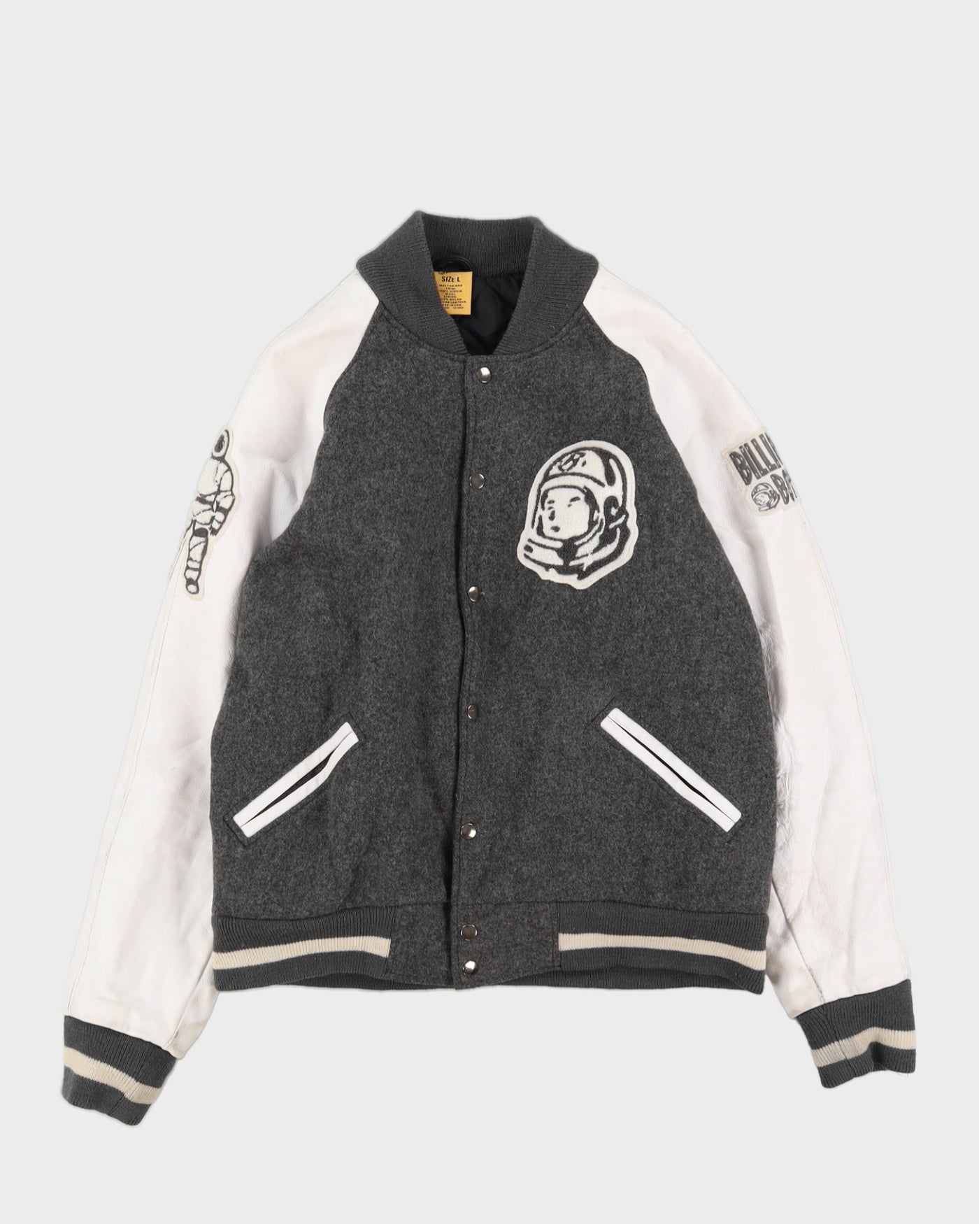Billionaire Boys Club Grey Varsity Jacket - L