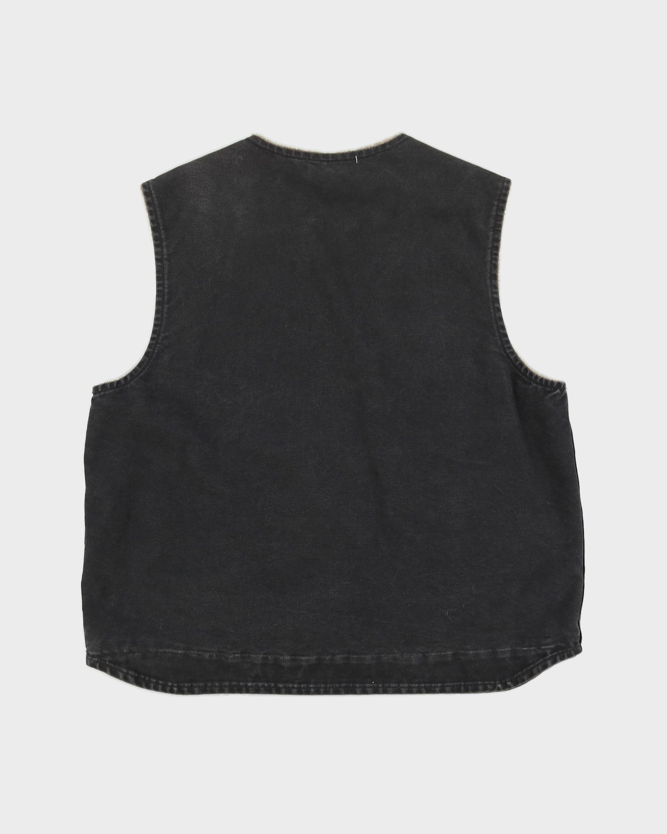00s Carhartt Black Workwear Fleece Lined Gilet - XL