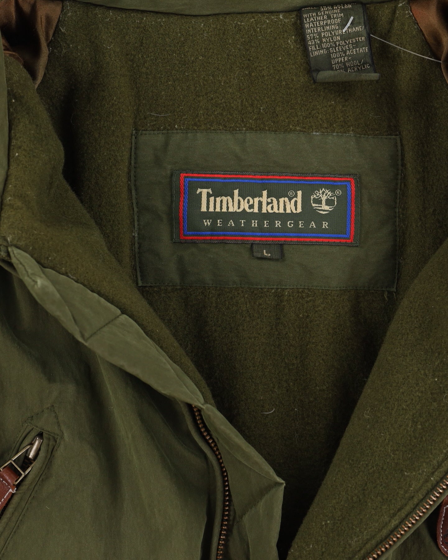 Vintage 90s Timberland Wheathergear Green Jacket - L