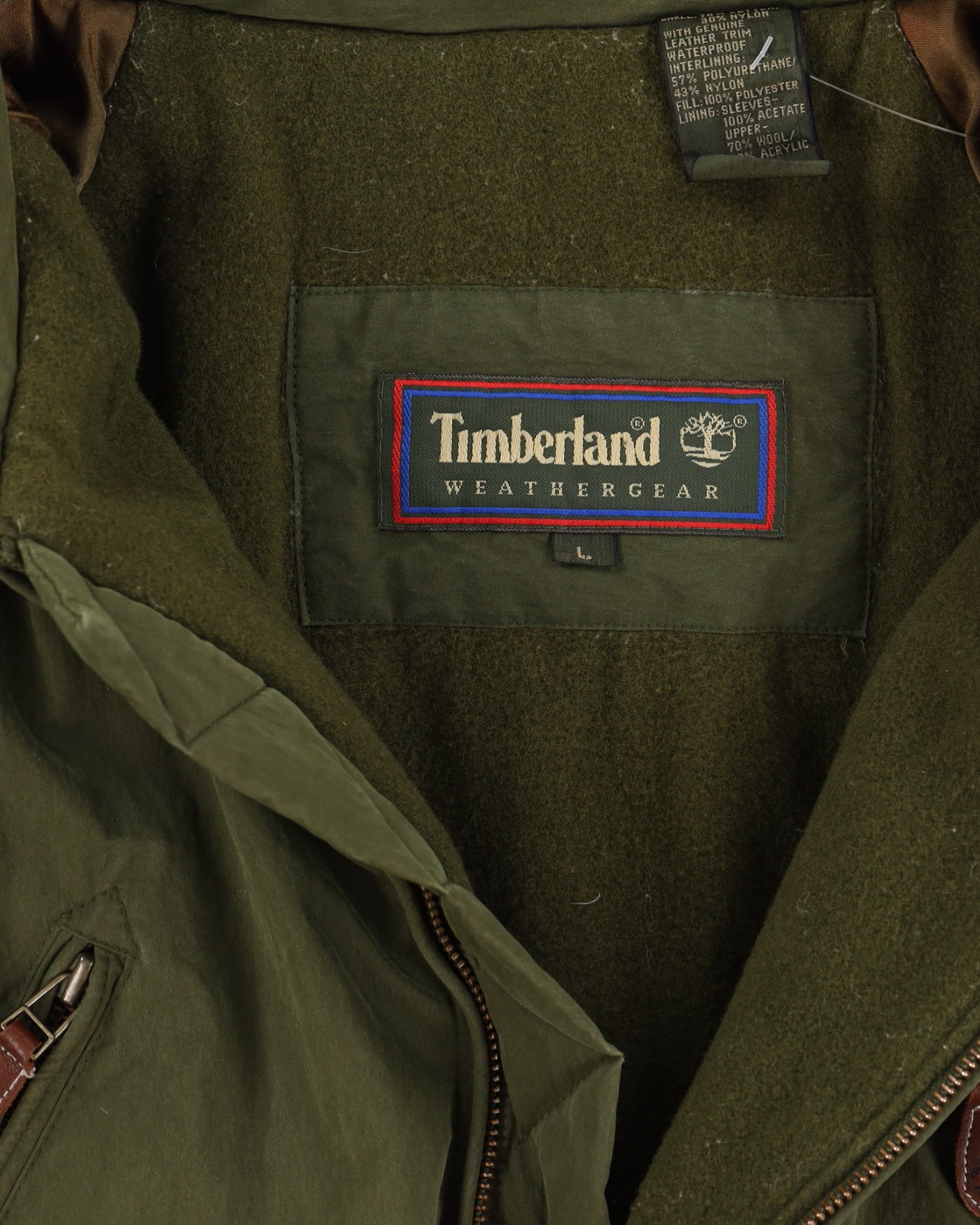 Vintage 90s Timberland Wheathergear Green Jacket - L