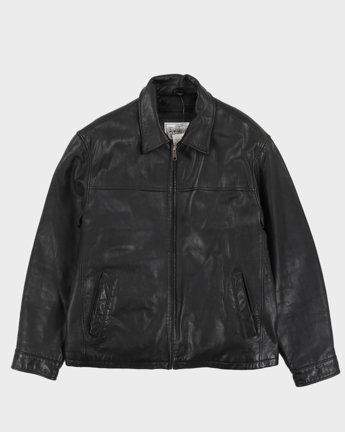 Vintage 90s Sawyear Of Napa Black Leather Jacket - L