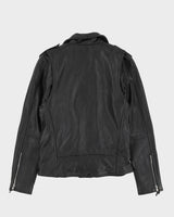 00s Harley Davidson Black Biker Leather Jacket - S