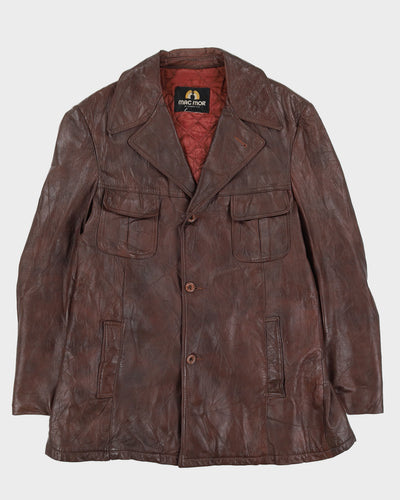 Vintage 70s Mac Mor Brown Leather Jacket - M