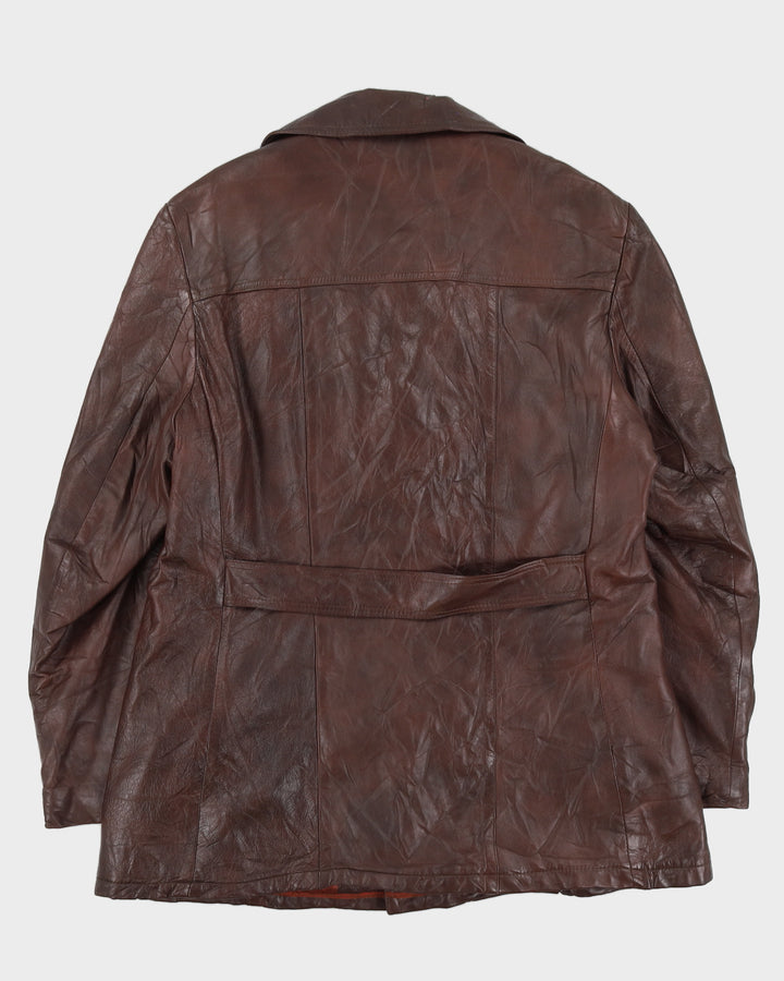Vintage 70s Mac Mor Brown Leather Jacket - M