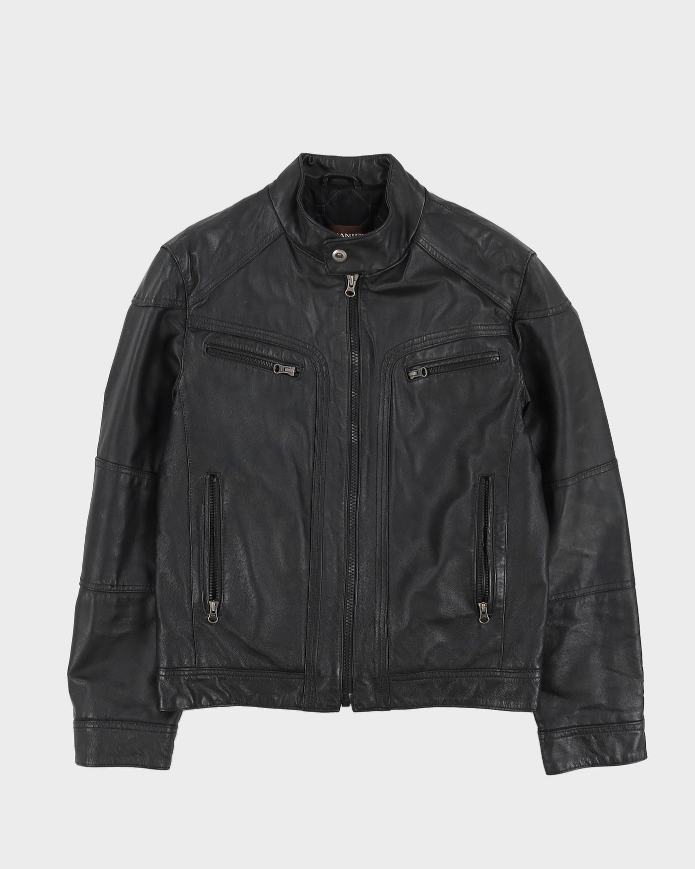 Danier Black Leather Jacket - S