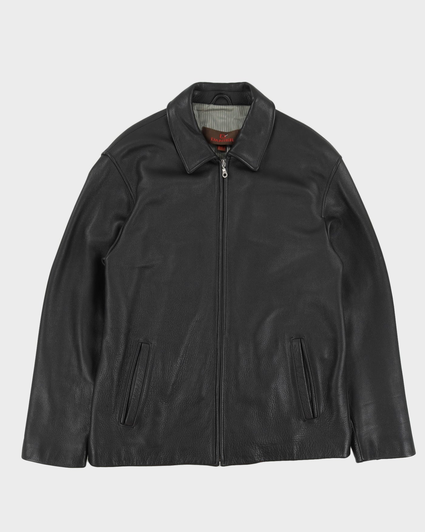 Danier Black Leather Jacket - M