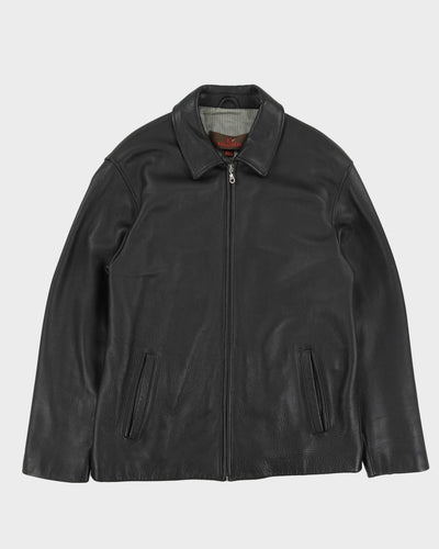 Danier Black Leather Jacket - M