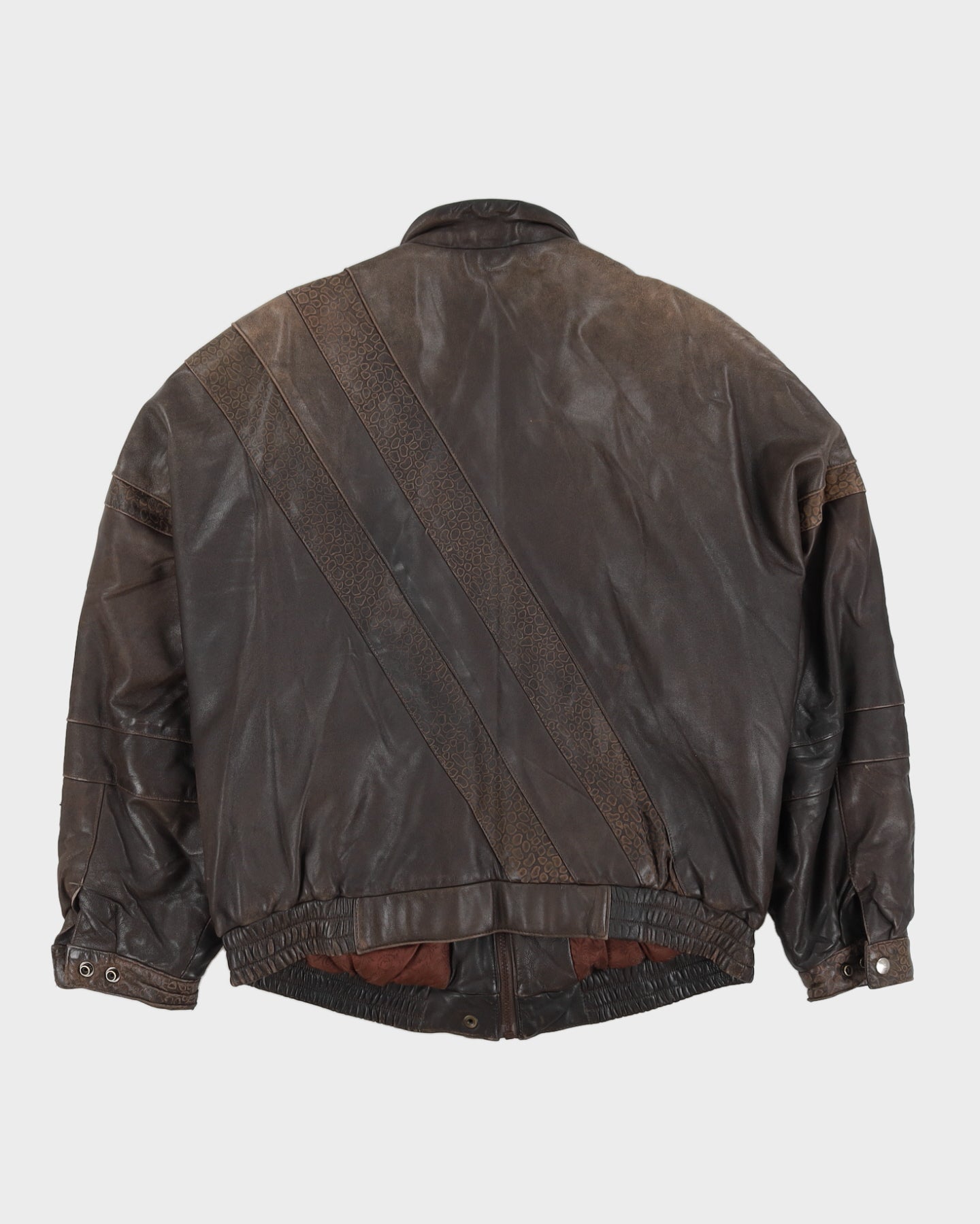 Vintage 90s Tempo Europa By London Fog Brown Leather Jacket - L