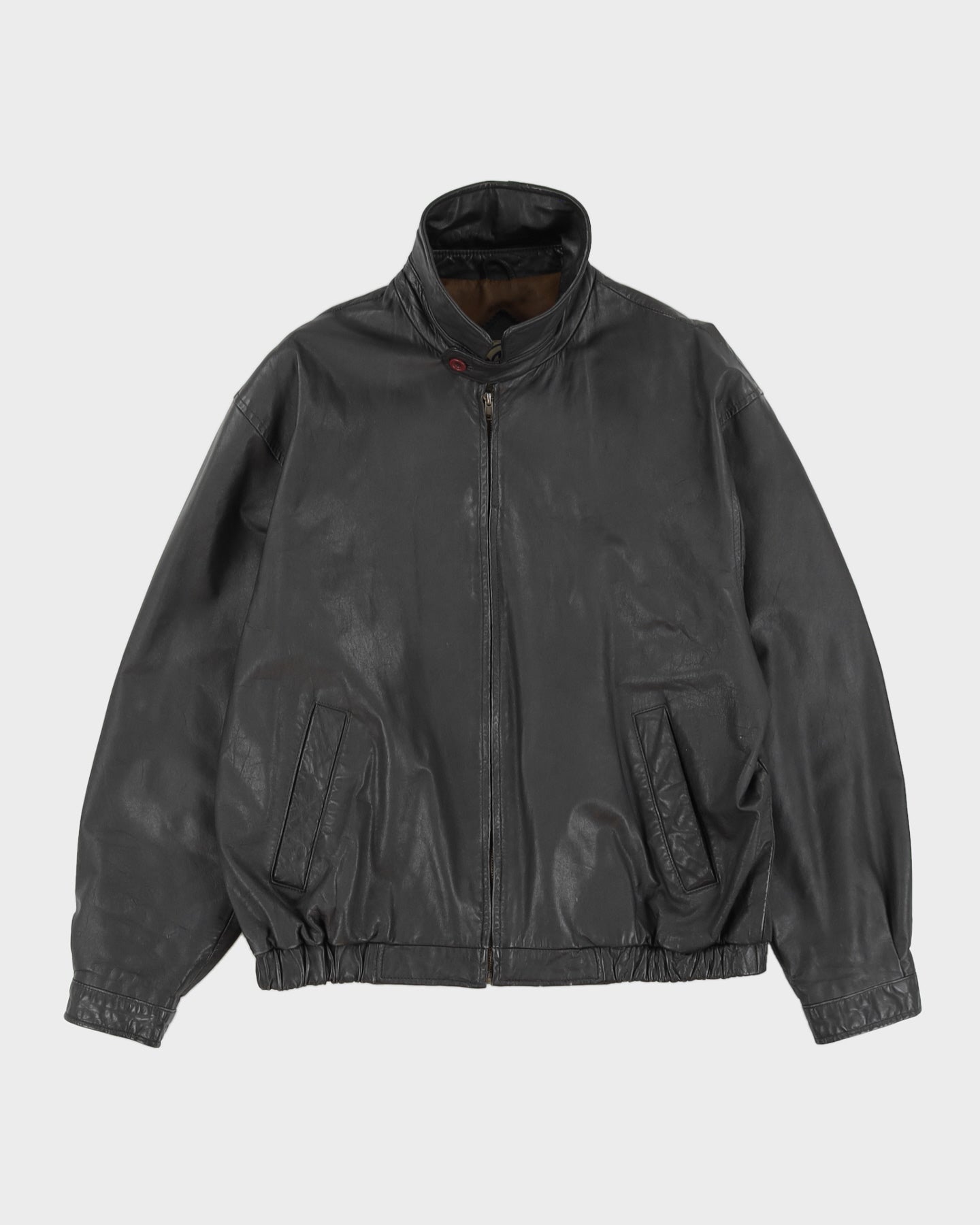 Vintage 80s R&amp;R Black Leather Jacket - L