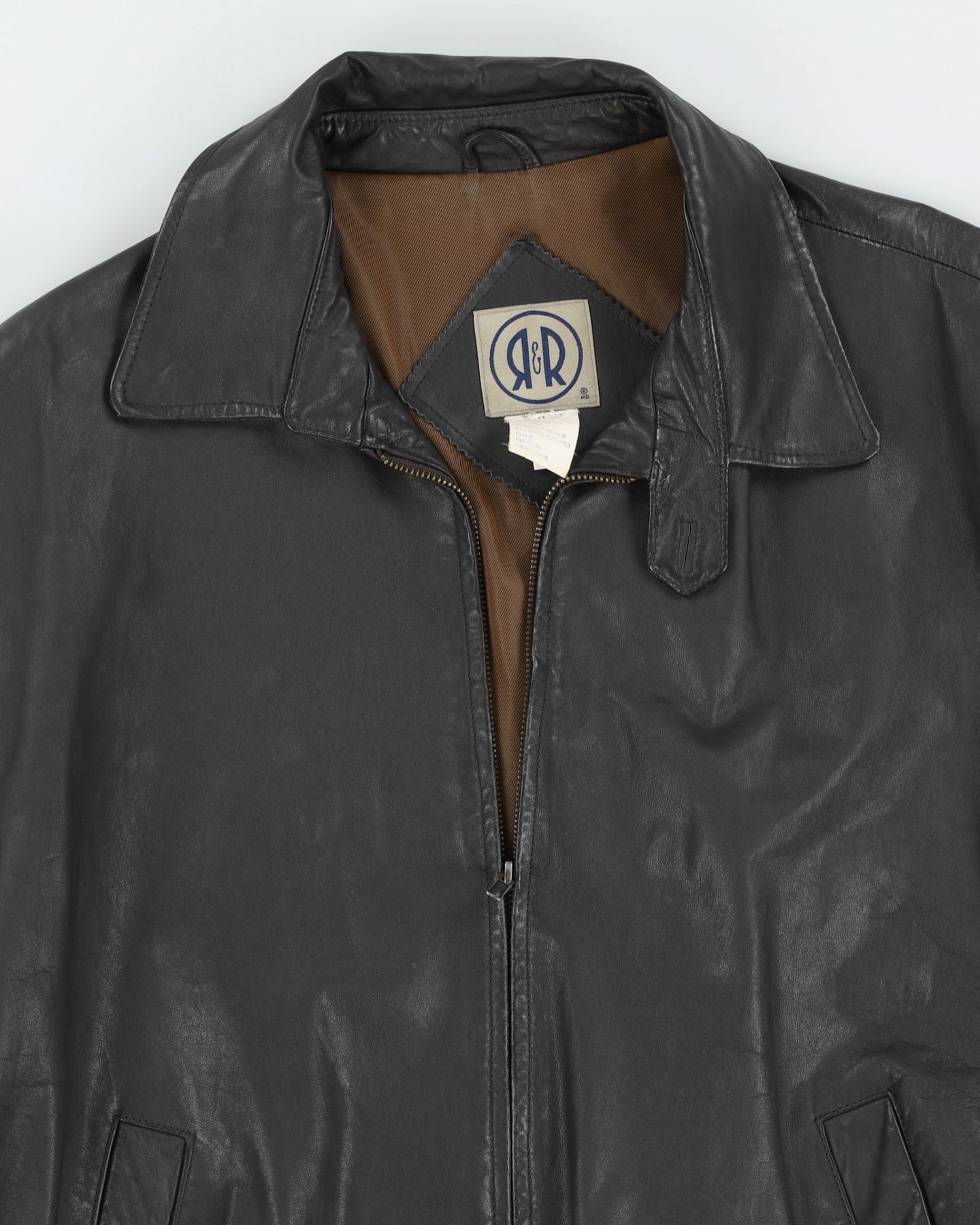 Vintage 80s R&amp;R Black Leather Jacket - L