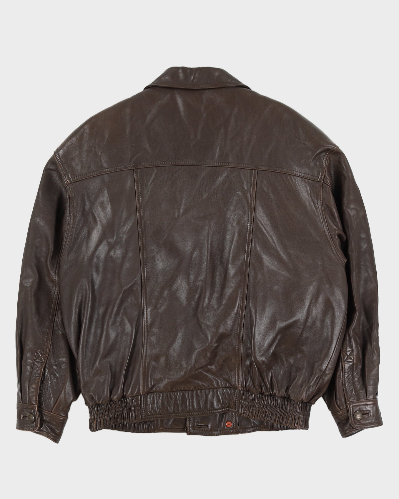 Vintage 80s Yves Saint Laurent Brown Leather Jacket - L – Rokit