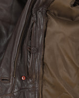 Vintage 80s Yves Saint Laurent Brown Leather Jacket - L