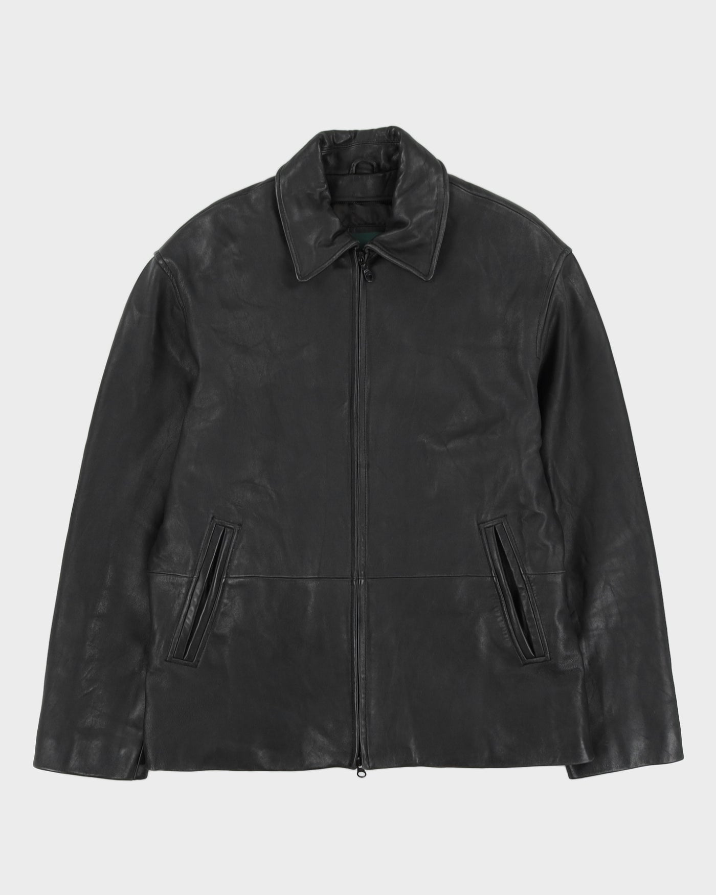 Danier Black Leather Jacket -  M