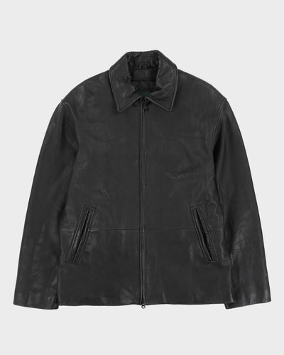 Danier Black Leather Jacket -  M