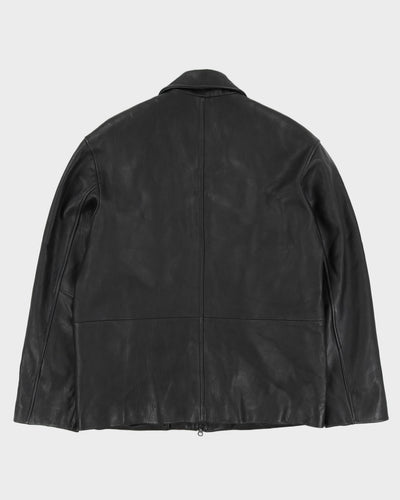 Danier Black Leather Jacket -  M