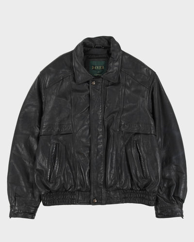 Danier Black Leather Jacket - L