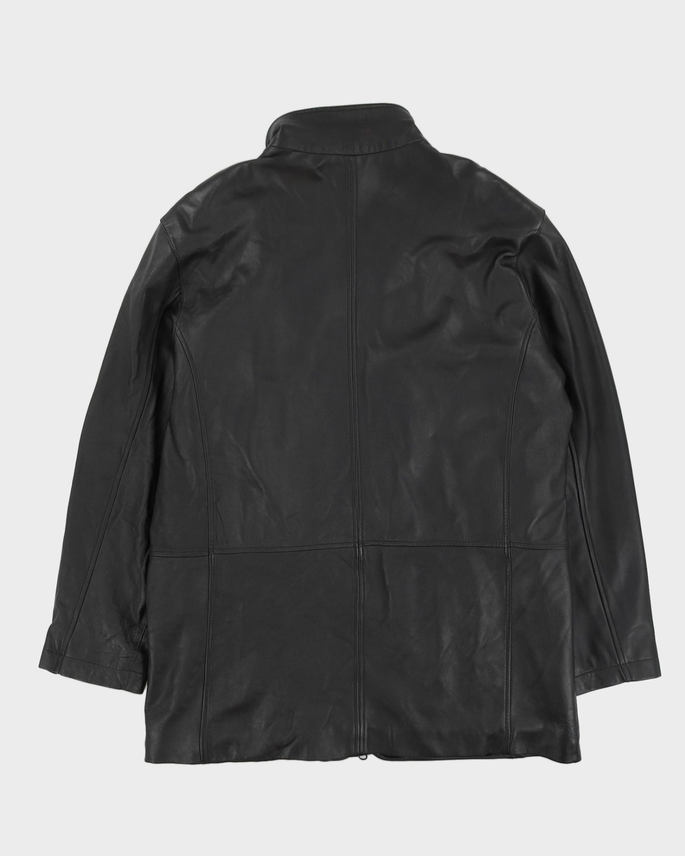 Danier Black Leather Fleece Lined Jacket - L