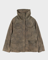 Danier Grey Leather Jacket - L