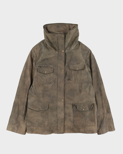 Danier Grey Leather Jacket - L