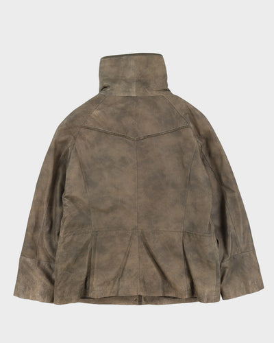 Danier Grey Leather Jacket - L