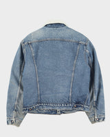 Vintage 80s Levi's Fleece Lined Blue Denim Jacket - L