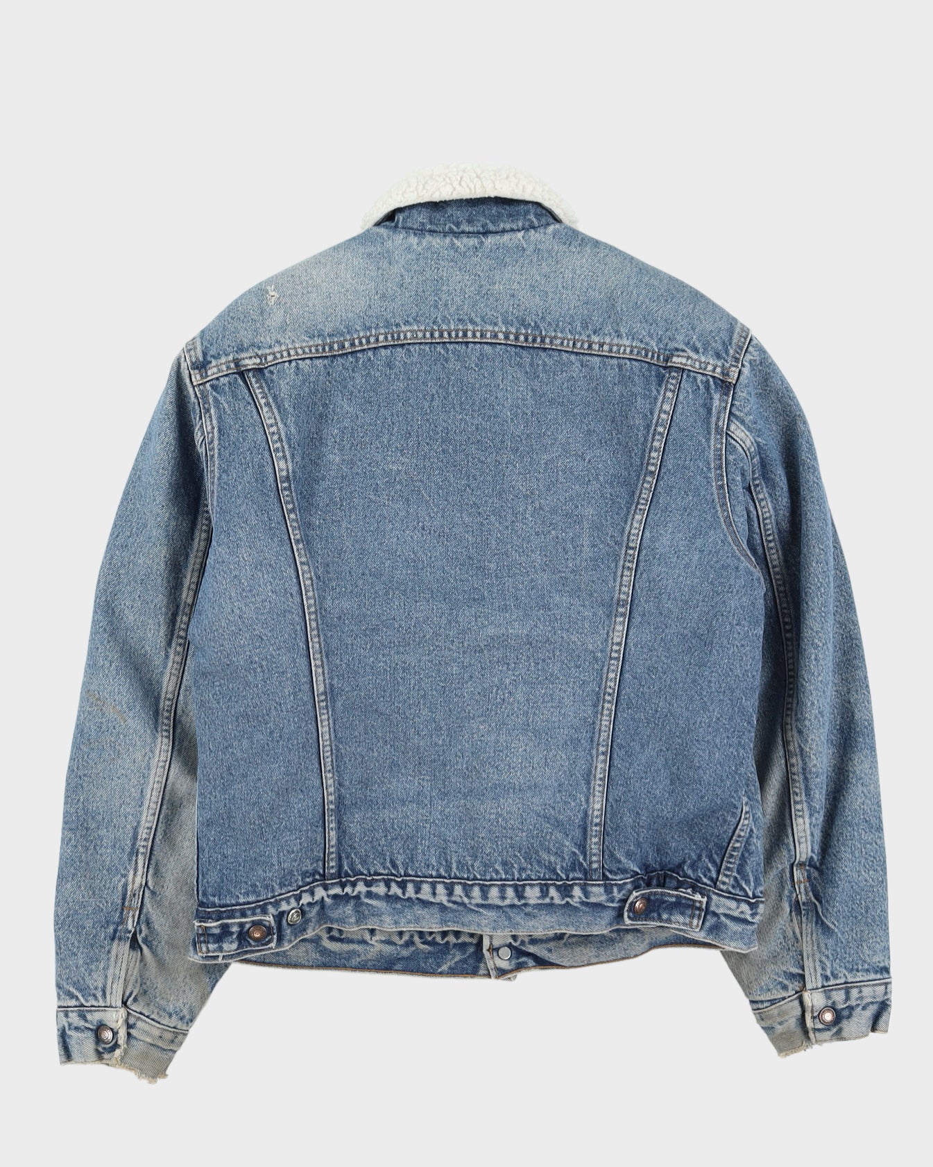 Vintage 80s Levi's Fleece Lined Blue Denim Jacket - L