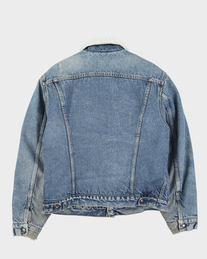 Vintage 80s Levi's Fleece Lined Blue Denim Jacket - L