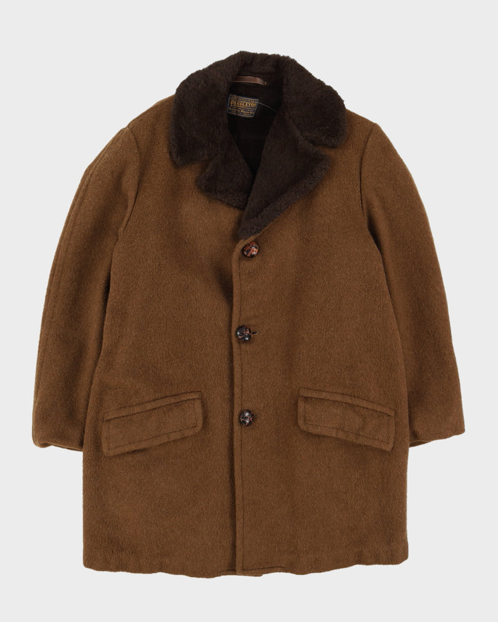 Vintage Pendleton 1970s Brown Wool Short Coat - M