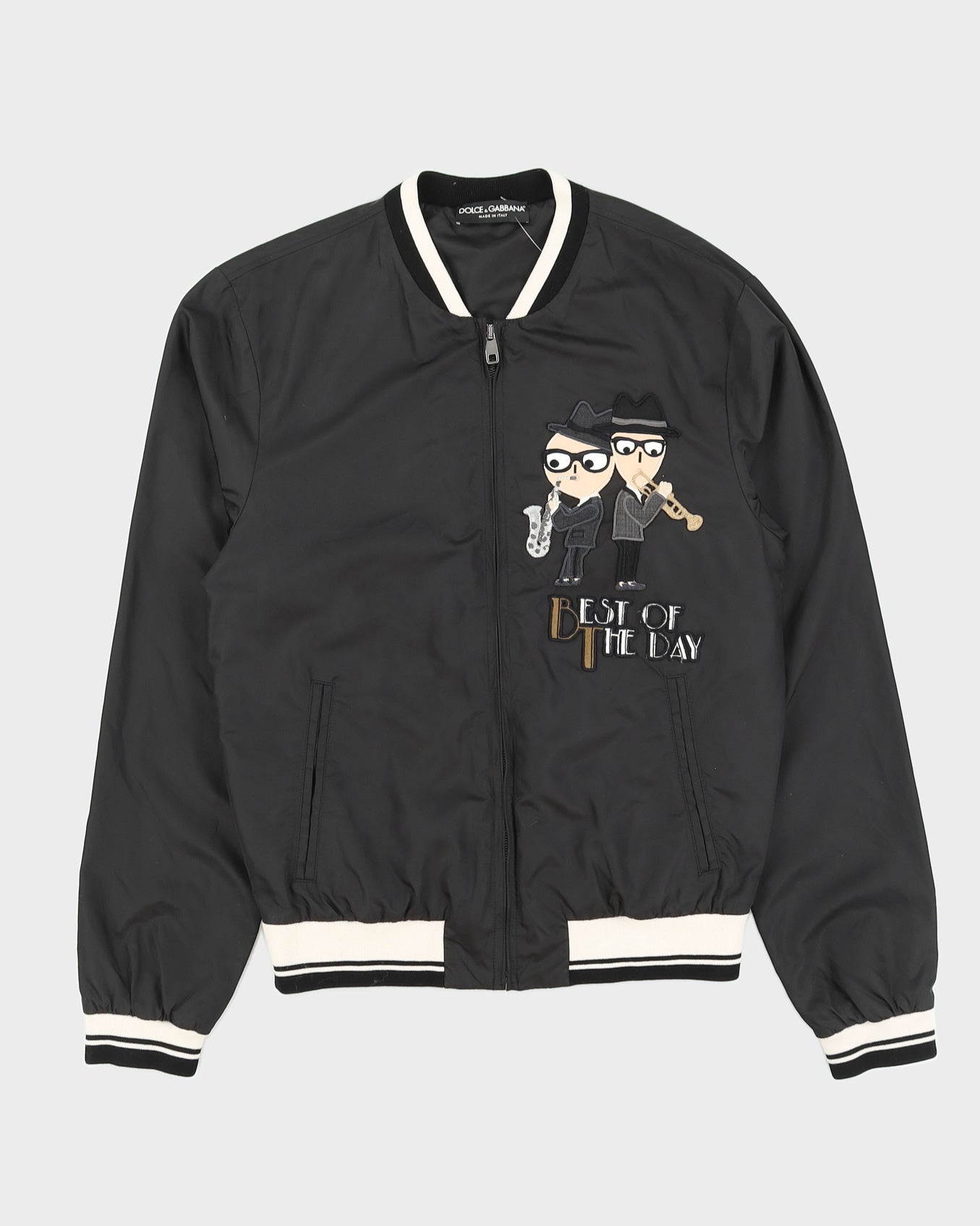 Dolce &amp; Gabbana Black Coach Bomber Jacket - S