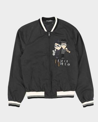 Dolce & Gabbana Black Coach Bomber Jacket - S