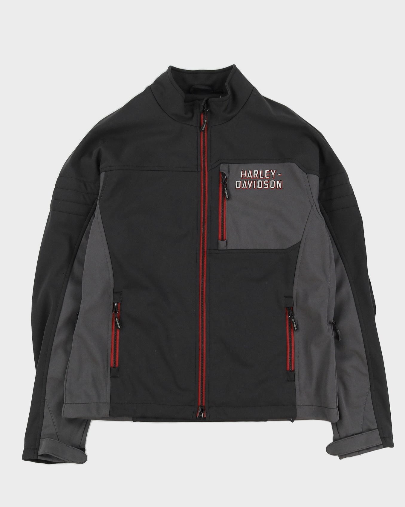 00s Harley Davidson Black Jacket - L