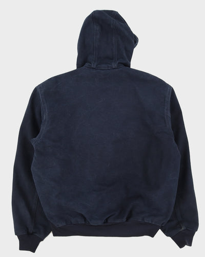 Carhartt Blue Workwear Hooded Fleece Lined Jacket - L