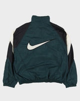 Vintage 90s Nike Green Track Jacket With Embroidery - L
