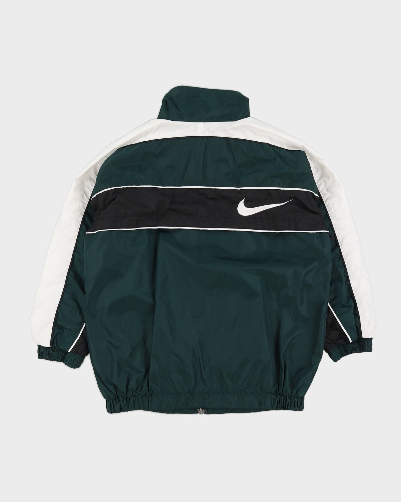 Giacca da tuta verde Nike vintage anni '90 con ricamo s
