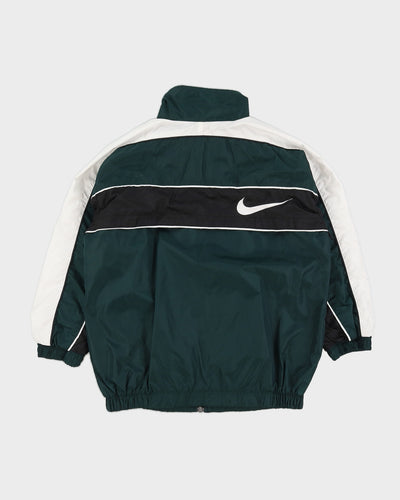 Vintage 90s Nike Green Track Jacket With Embroidery - S