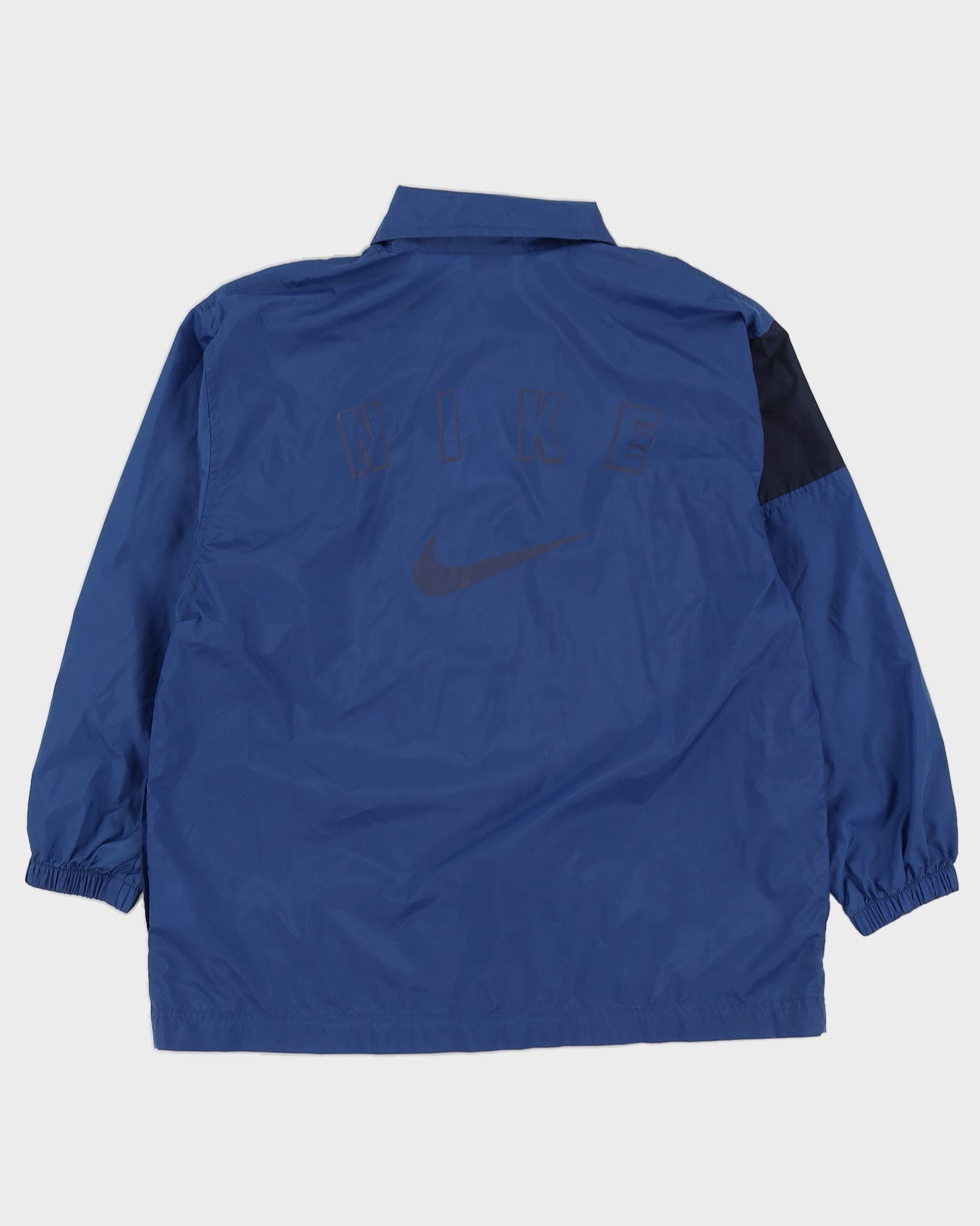 Vintage 90s Nike Blue Track Jacket With Logo On The Back - M