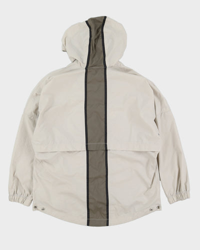 Vintage 90s Nike Cream Quarter Zip Embroidered Jacket - M