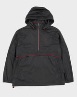00s Y2K Nike Grey Track Jacket With Embroidery On The Back - M