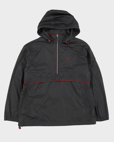 00s Y2K Nike Grey Track Jacket With Embroidery On The Back - M