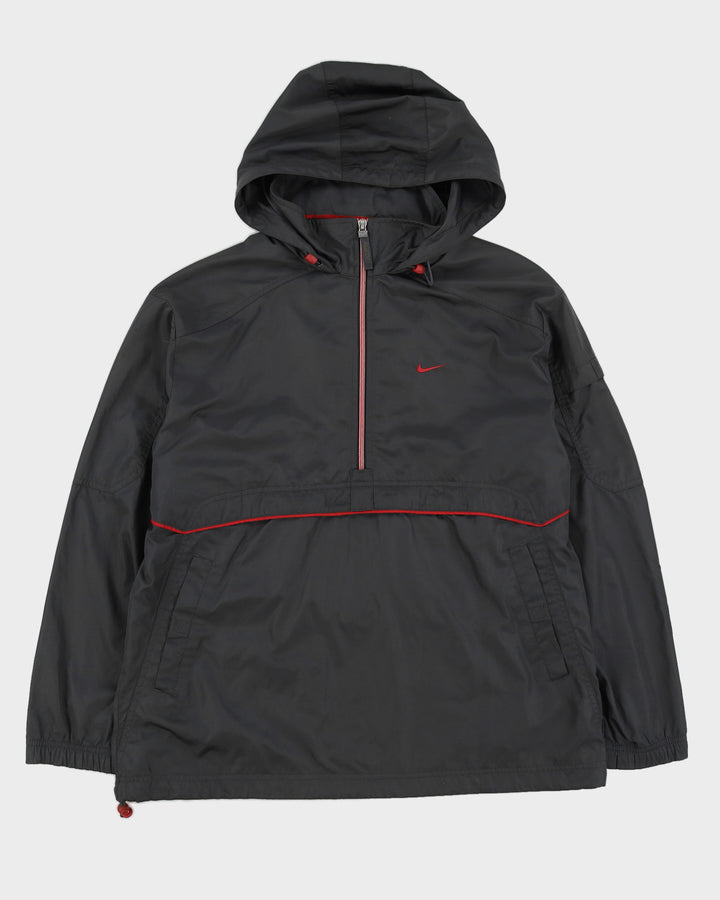 00s Y2K Nike Grey Track Jacket With Embroidery On The Back - M