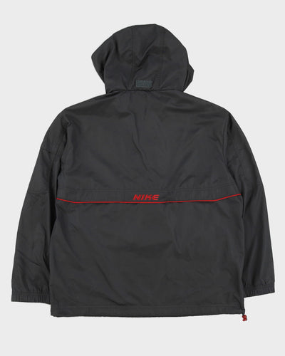 00s Y2K Nike Grey Track Jacket With Embroidery On The Back - M