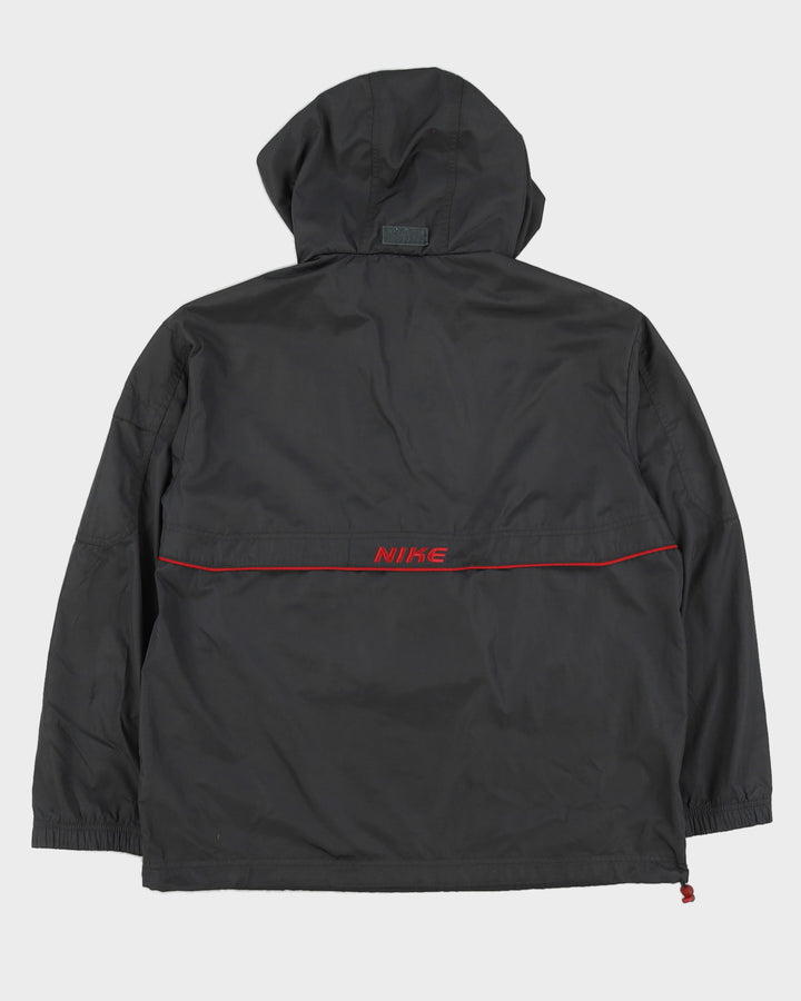 00s Y2K Nike Grey Track Jacket With Embroidery On The Back - M