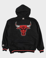 Vintage 90s Starter Chicago Bulls Black Jacket - L