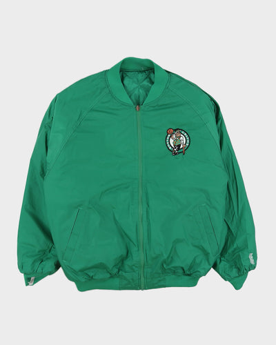 00s Y2K NBA USG Boston Celtics Green Reversible Quilted Jacket - L