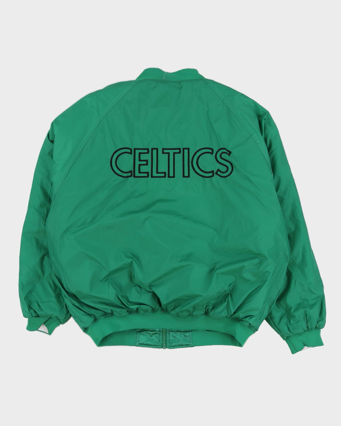 00s Y2K NBA USG Boston Celtics Green Reversible Quilted Jacket - L