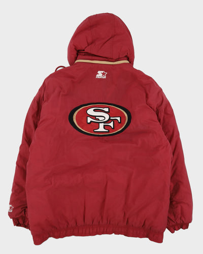 00s Y2K Starter NFL San Francisco 49ERS Red Jacket - XL