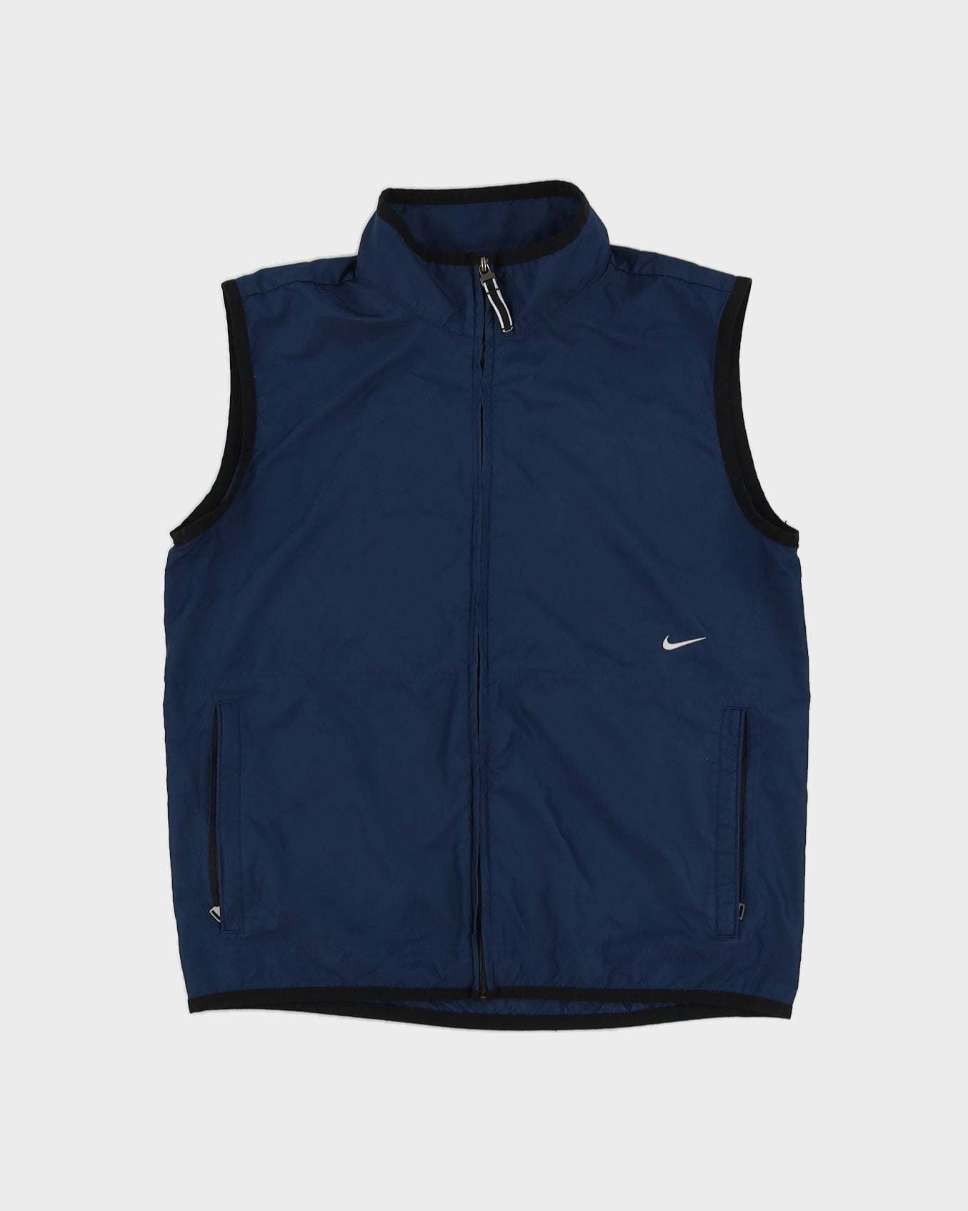 00s Y2K Nike Blue Gilet - M