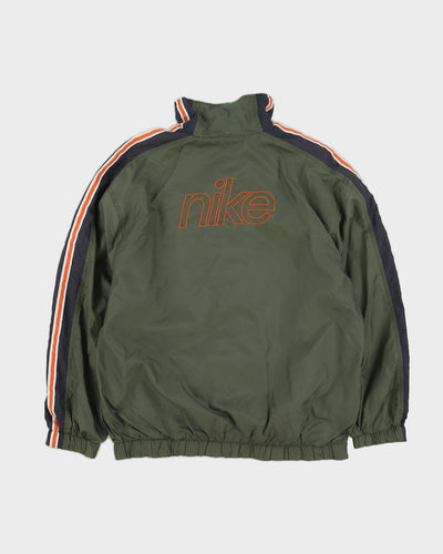 Vintage 90s Nike Green Track Jacket With Embroidery On The Back - M