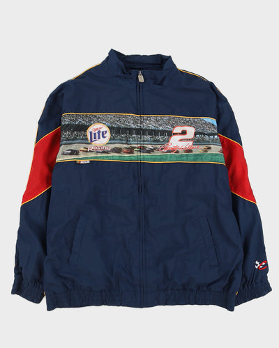 Vintage 90s Nascar 2 Rusty Wallace Blue Jacket - XL