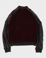 Diesel Black Bomber Reversible Jacket With Embroidery - M